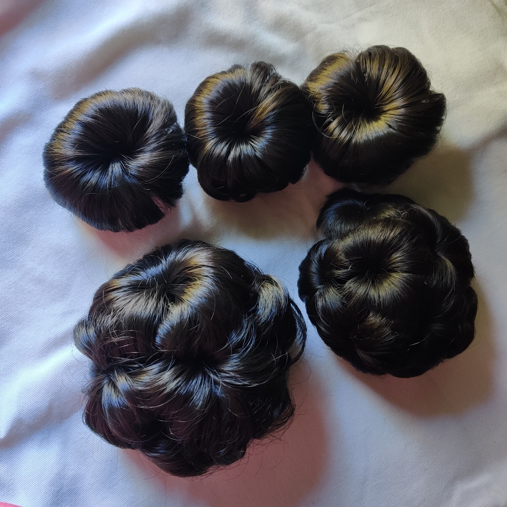Claw Clip In Hair Bun Curly Chignon Updo Lot